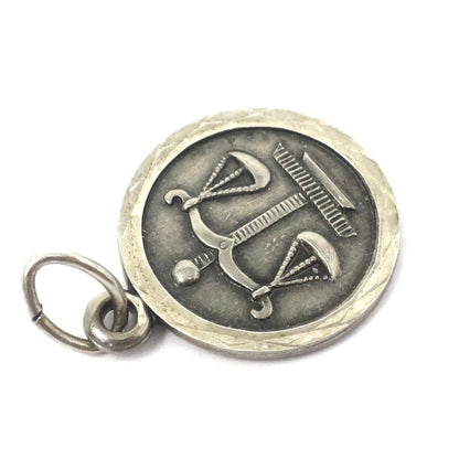 Vintage European 835 Continental Silver Libra The Balance Scales Zodiac Astrology Charm