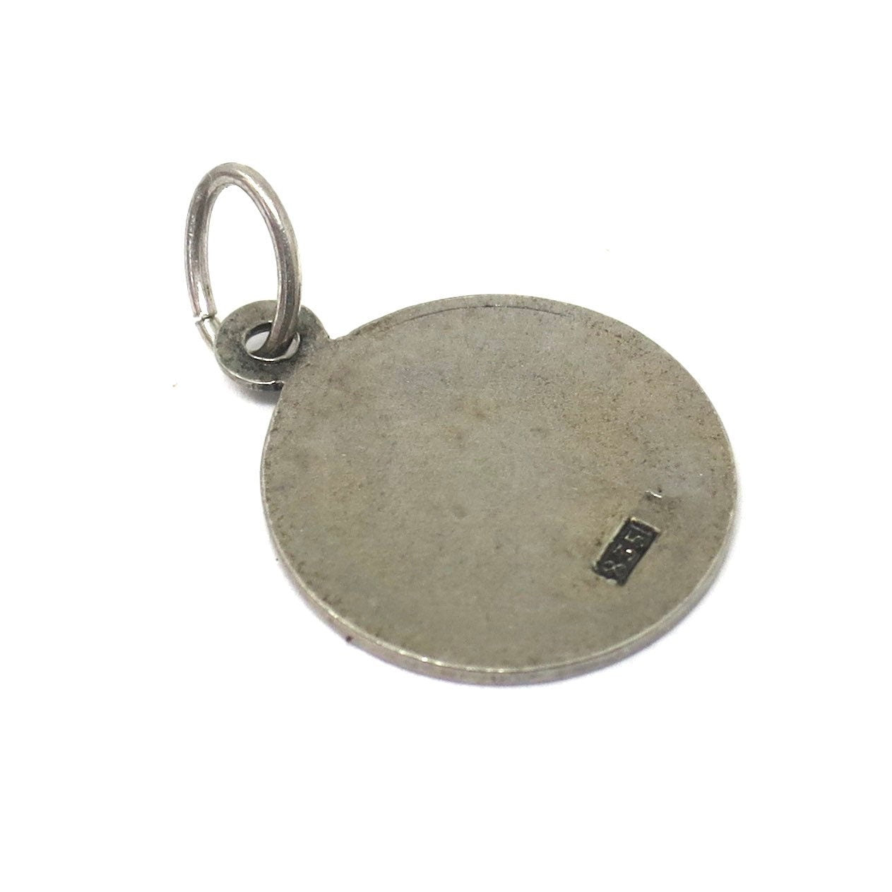 Vintage European 835 Silver Gemini The Twins Zodiac Disc Charm