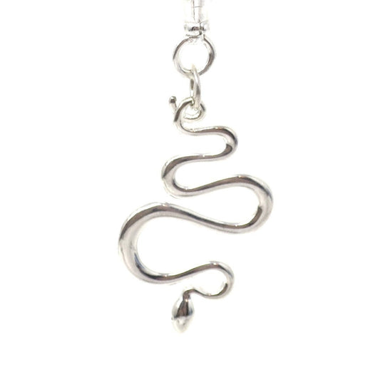 Solid 925 Sterling Silver Snake Pendant
