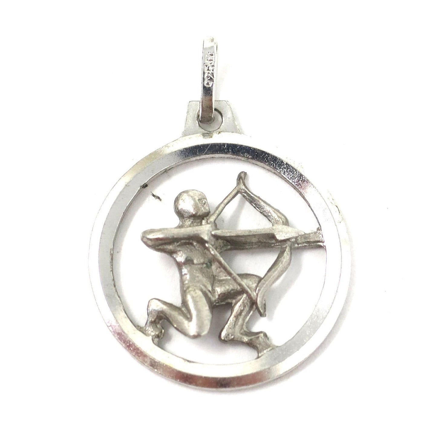 Vintage Sterling Silver SAGITTARIUS Archer Dimensional Charm Pendant
