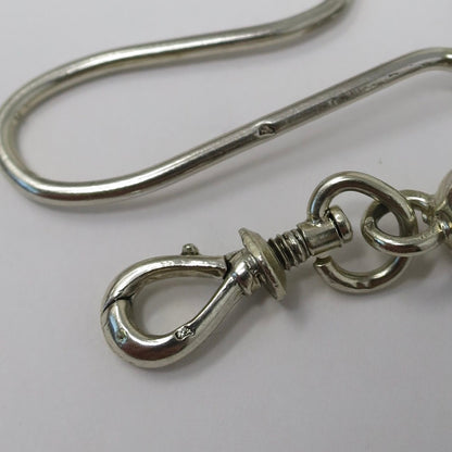 Antique French Albertina 900 Silver Pocket Watch Chain