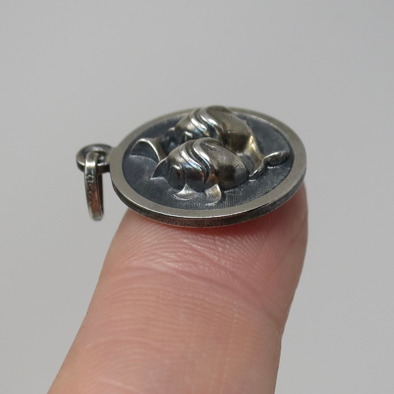 Vintage Sterling Silver Pisces The Fish Zodiac Sign Charm