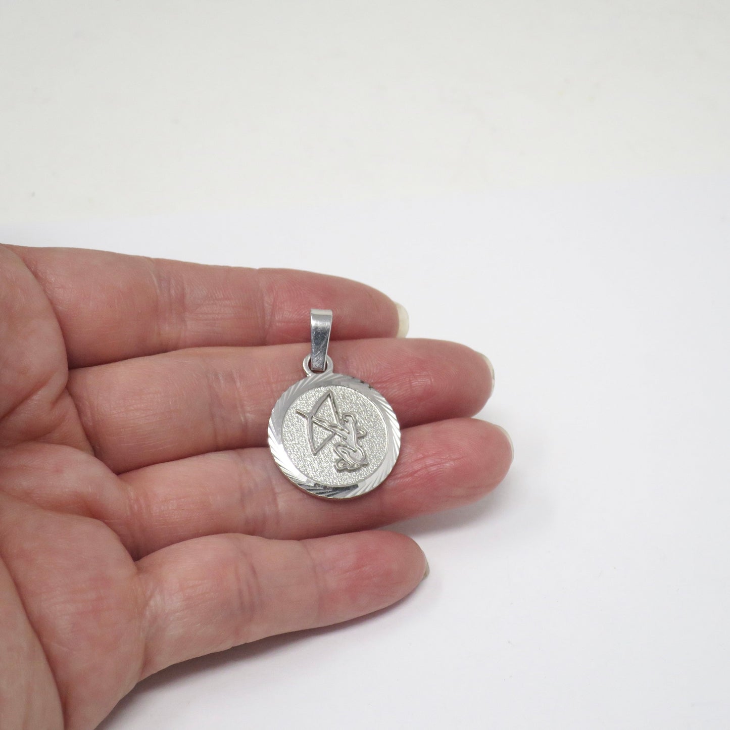 Vintage European Silver SAGITTARIUS Archer Dimensional Charm Pendant
