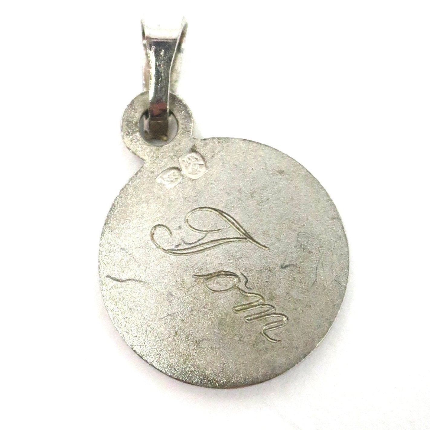 Vintage European 835 Silver Virgo The Lady with Wisdom Astrology Zodiac Charm, TOM