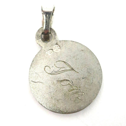 Vintage European 835 Silver Virgo The Lady with Wisdom Astrology Zodiac Charm, TOM