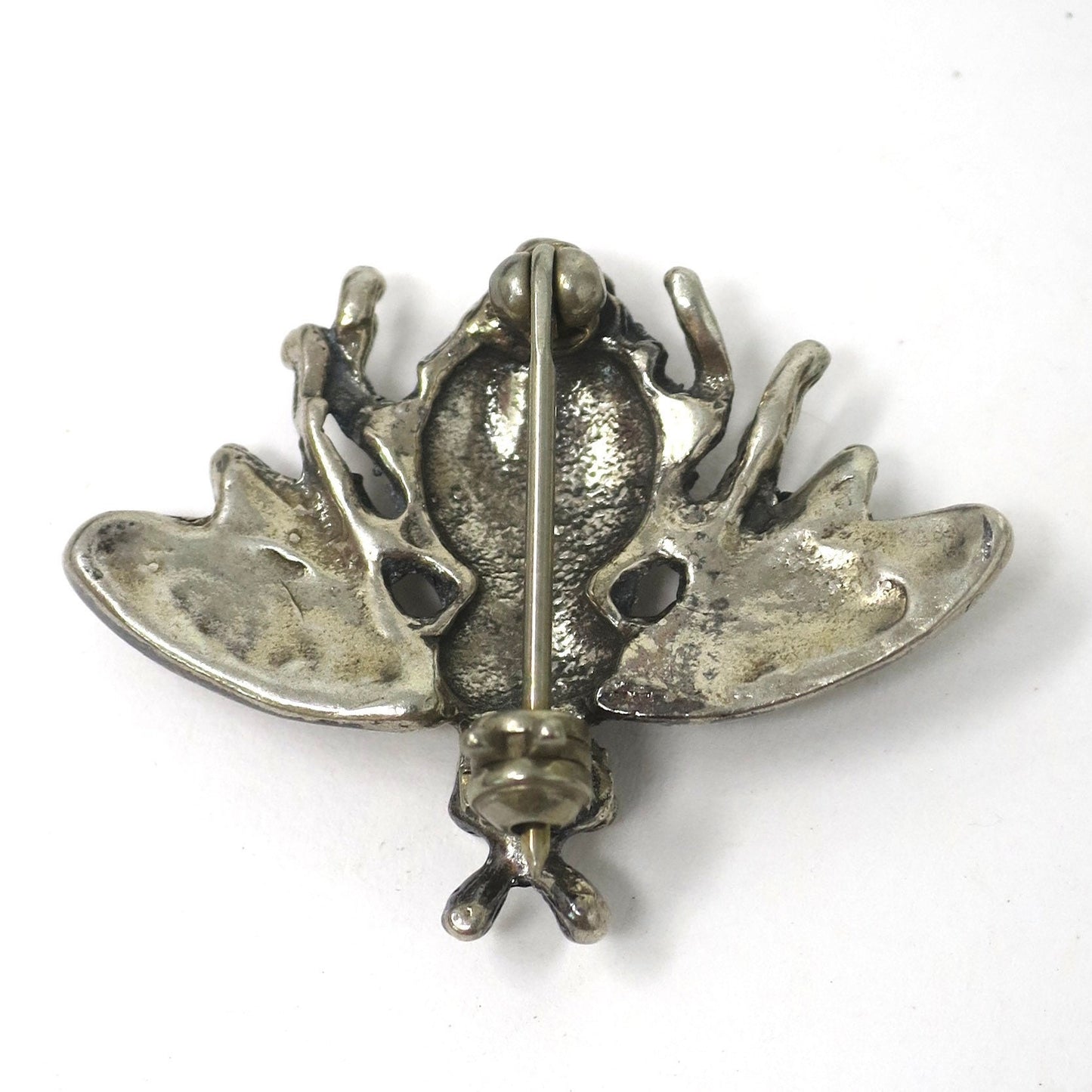 Vintage 3D Silver Bumblebee Pin Brooch