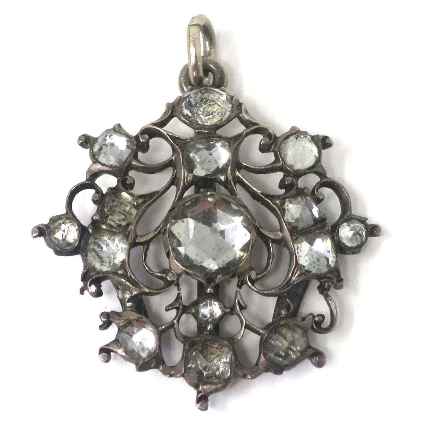 Antique Georgian Silver & Quartz Charm Pendant