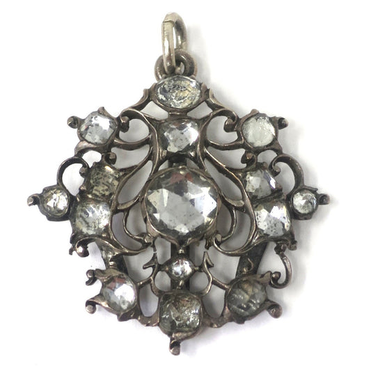 Antique Georgian Silver & Quartz Charm Pendant