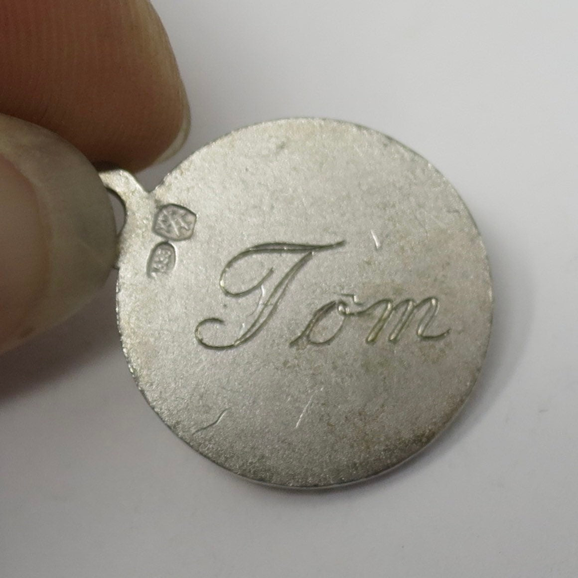 Vintage European 835 Silver Virgo The Lady with Wisdom Astrology Zodiac Charm, TOM