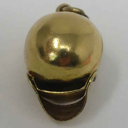 Vintage 1970's 9ct 9k Yellow Gold Skull Charm Hallmarked 1973