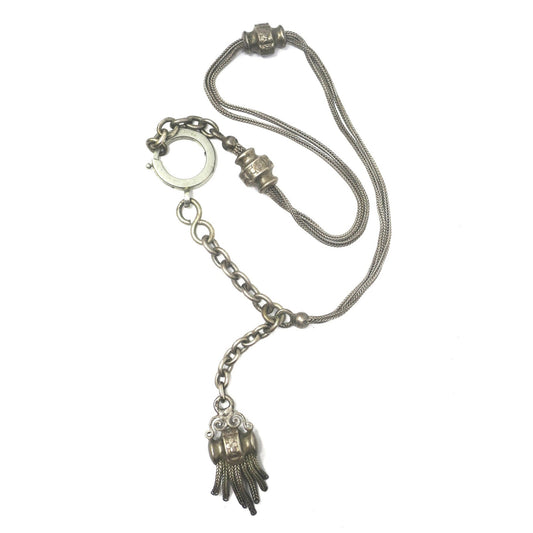 French European Albertina with Sliders and Tassel Pocket Watch Chain