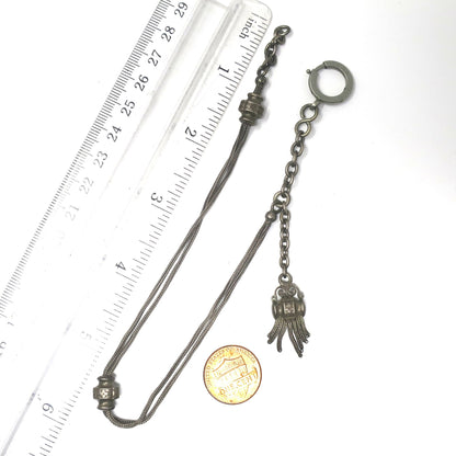 French European Albertina with Sliders and Tassel Pocket Watch Chain