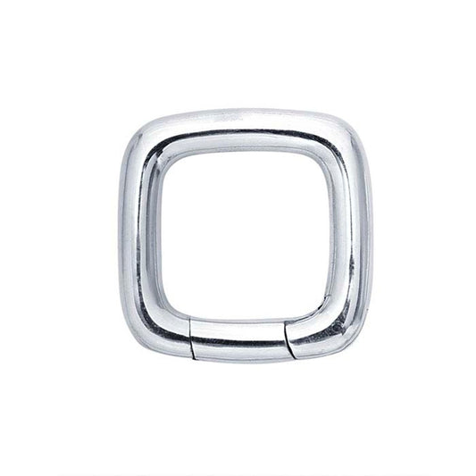 Solid 925 Sterling Silver Square Push Clasp Lock 21mm (0.827")