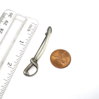 Antique Victorian Sterling Silver Sword Pin Brooch