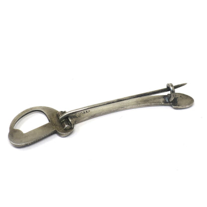 Antique Victorian Sterling Silver Sword Pin Brooch