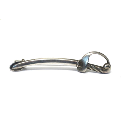 Antique Victorian Sterling Silver Sword Pin Brooch