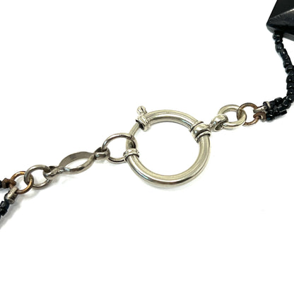 Antique Faceted Whitby Jet Necklace: Victorian Gothic Jewelry