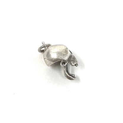 Vintage 1970's Sterling Silver Skull Charm with Opening Jaw & Moving Eyes