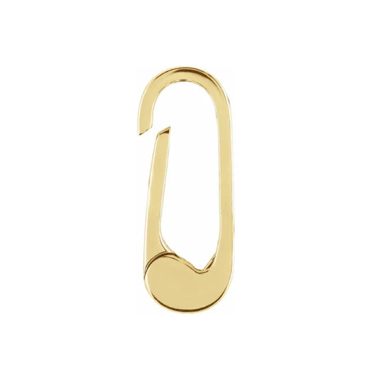 14K Yellow Gold Hinged Charm Bail, Connector, Fastener - 10.75 x 3.85 mm