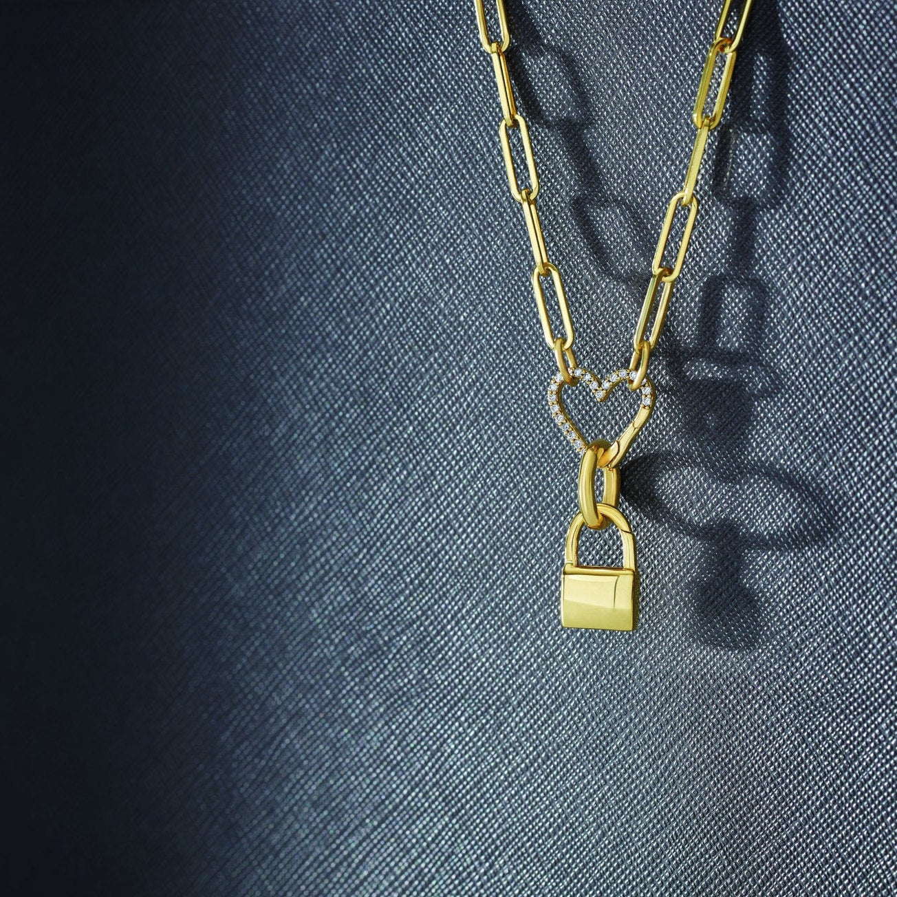 14K Yellow Gold 6.5 mm ID Padlock Hinged Bail, Connector, Fastener, Pendant