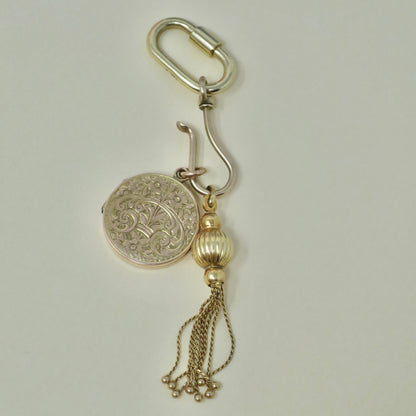 Antique Victorian c1900 Solid 9ct Gold Swivel Hook Charm Hanger
