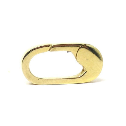 14K Yellow Gold Hinged Charm Bail, Connector, Fastener - 7.15 x 3.05 mm