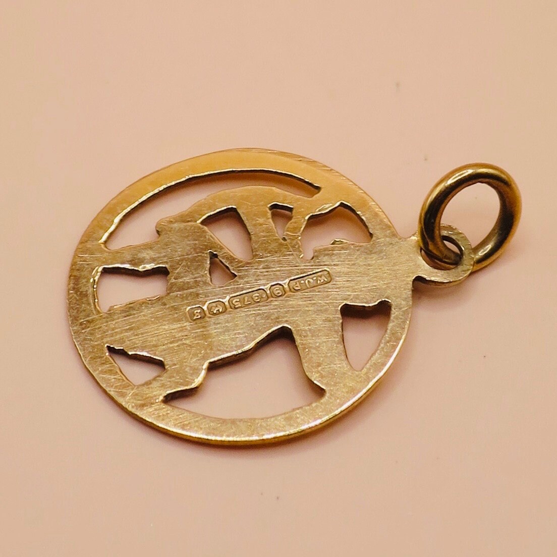 Vintage Petite 1967 Solid 9ct Gold Sagittarius Archer Zodiac Charm Pendant
