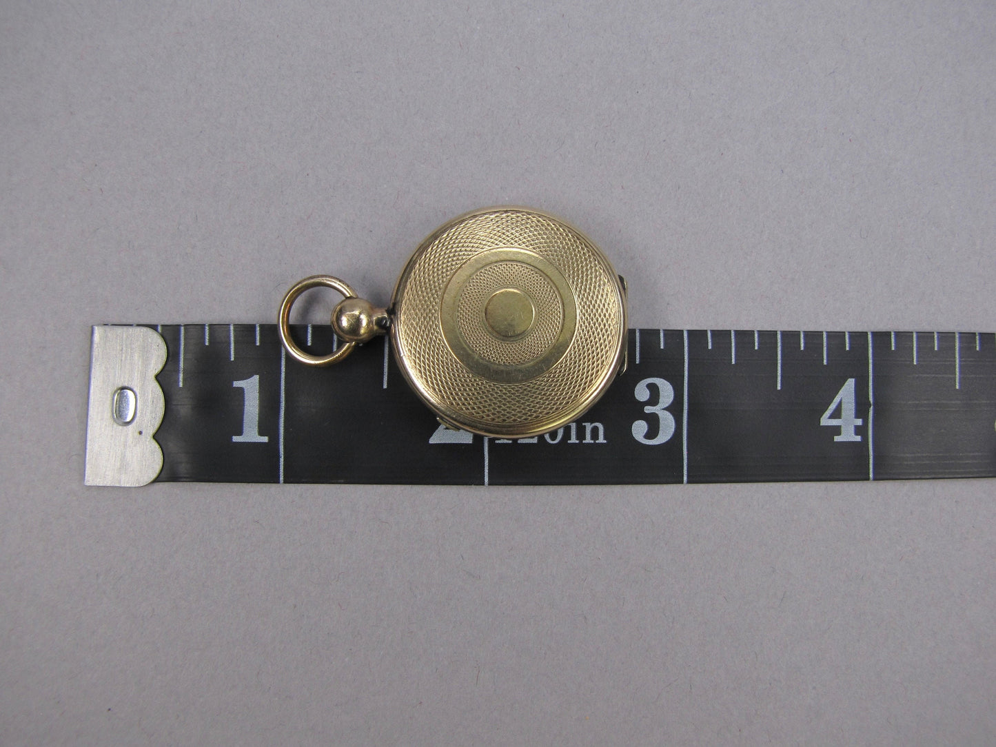 Antique Yellow Gold Fill Daguerreotype Round Locket Pendant