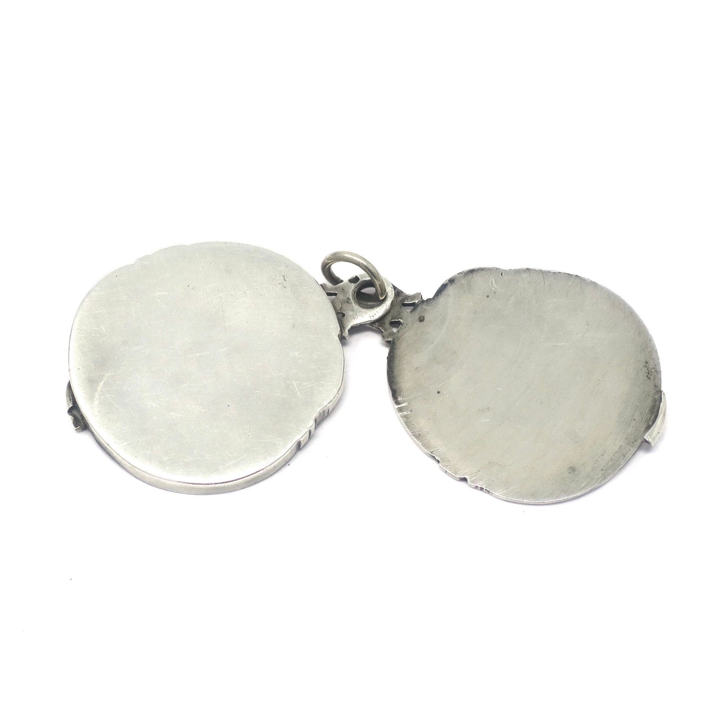 Antique French Art Nouveau Sliding Mirror Locket Pendant