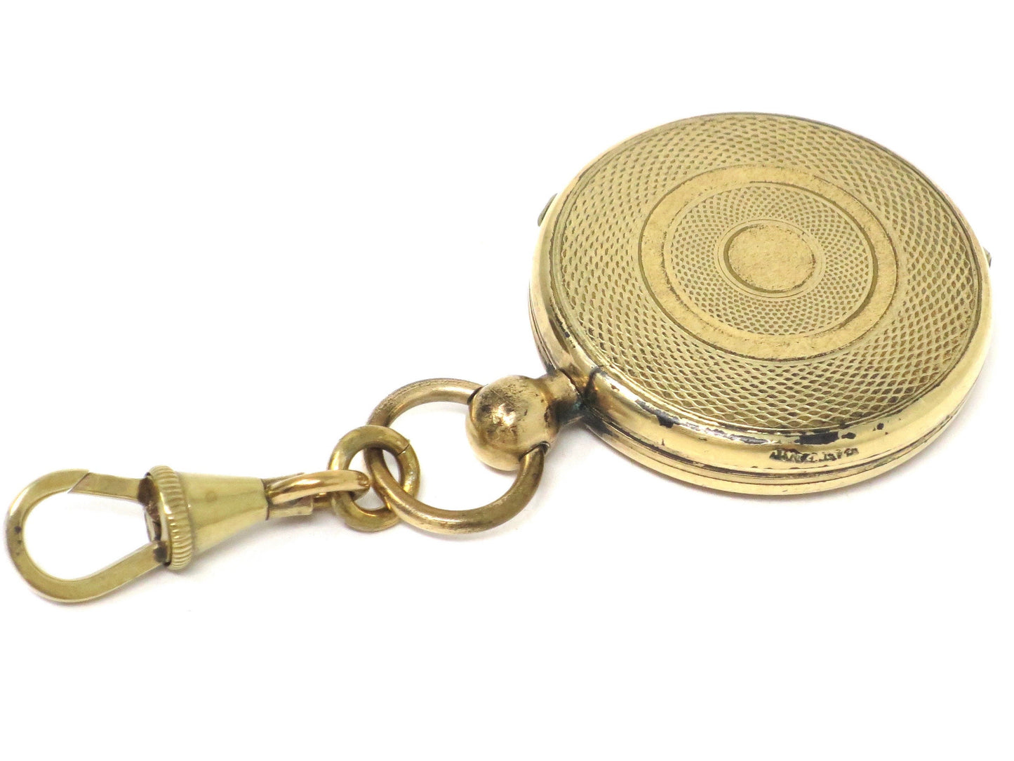 Antique Yellow Gold Fill Daguerreotype Round Locket Pendant