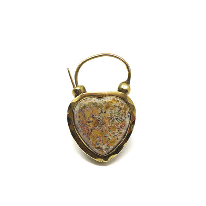 Antique Victorian 18k Scottish Aberdeen Granite Mourning Padlock Pendant, Fasteners, Connector