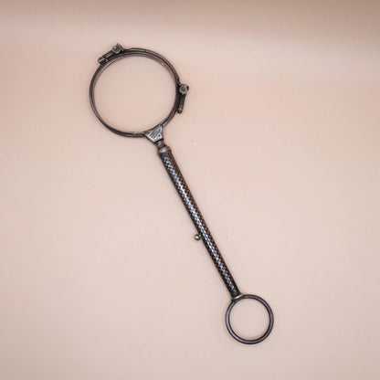 Antique Victorian 835 Silver and Niello Enamel Folding Magnifying Glass/Eyeglass N17