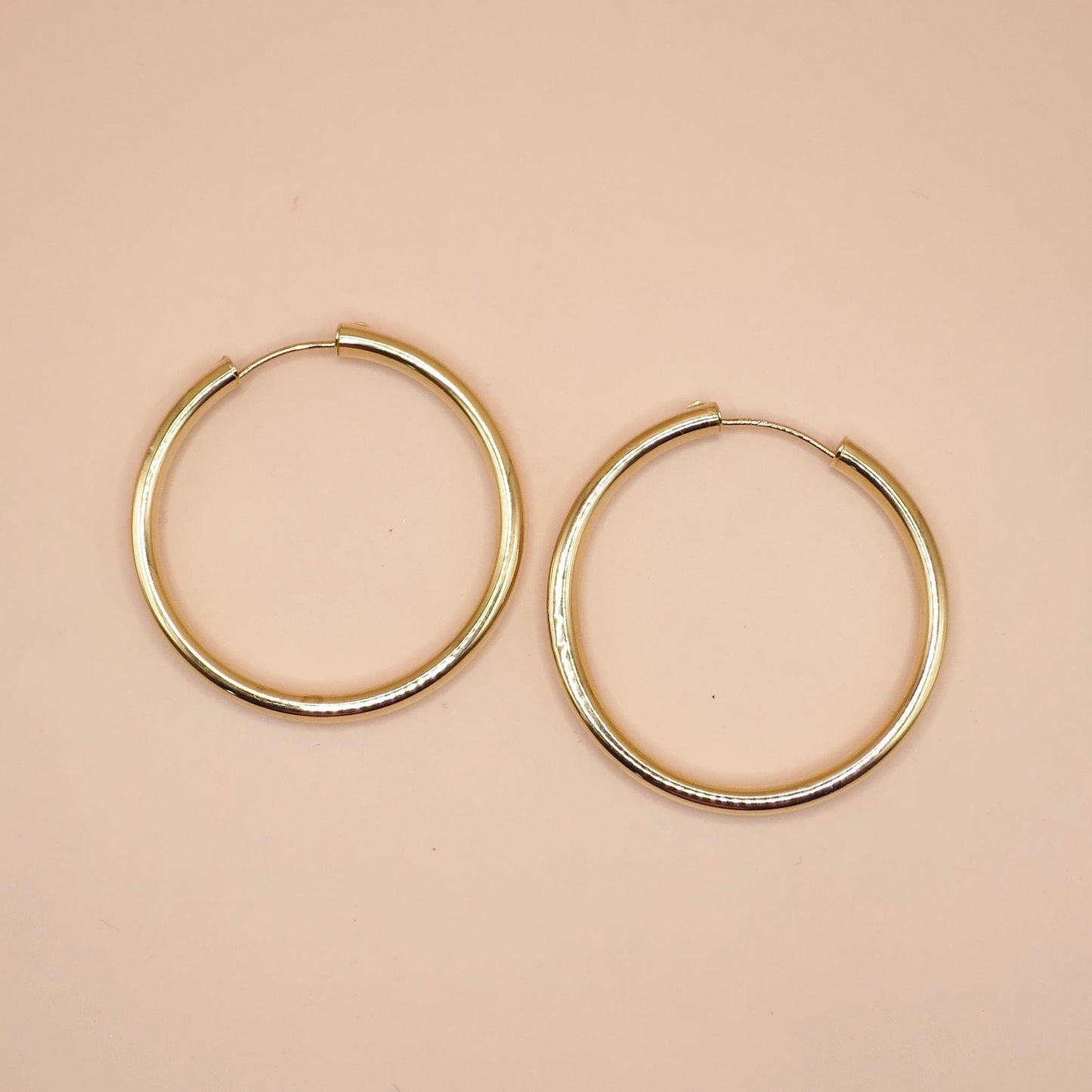 Preloved Vintage 14k Yellow Gold Hoop Earrings, 2.1 grams