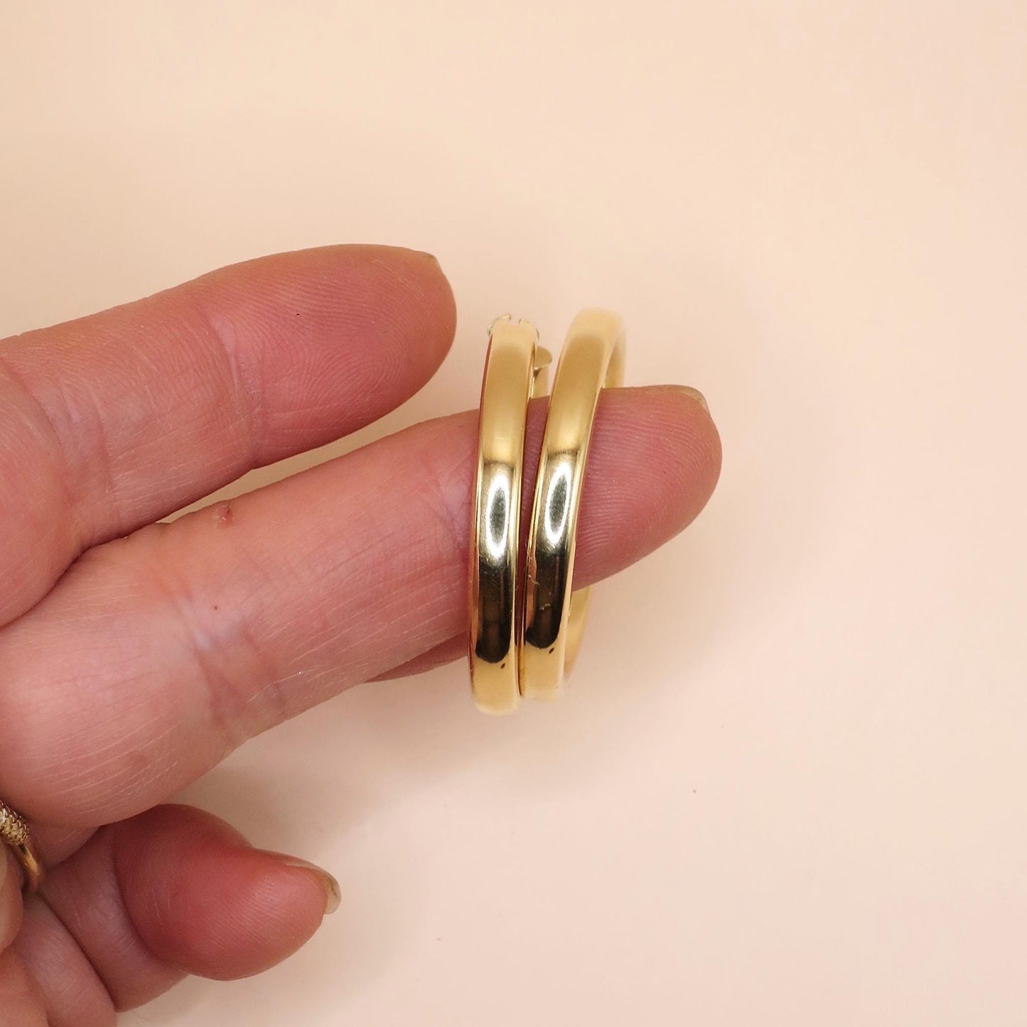 Preloved Vintage 14k Yellow Gold Hoop Earrings, 2.1 grams