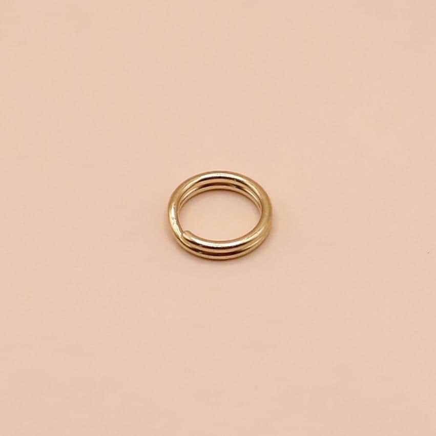 14K Yellow Gold 5mm Split Jump Ring: Charm Link, Pendant Connector