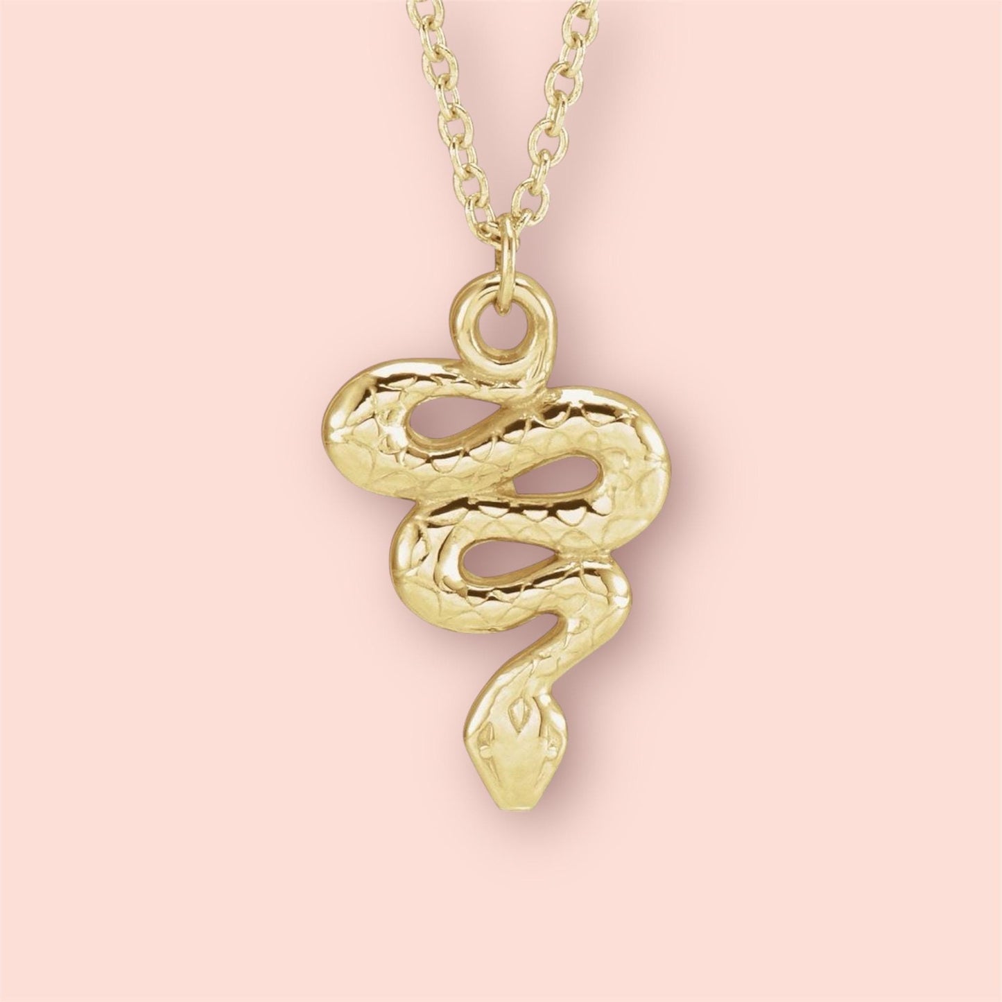 14k Yellow Gold Year of the Snake Serpent Charm, 15.1x9.8 mm