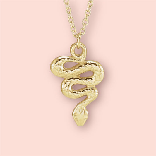 14k Yellow Gold Year of the Snake Serpent Charm, 15.1x9.8 mm