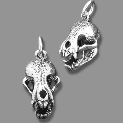 Solid 925 Sterling Silver Vampire Bat Skull Pendant