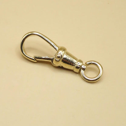 14K Yellow Gold Antique Style Swivel Clasp - Lobster Clip 22mm - LARGE