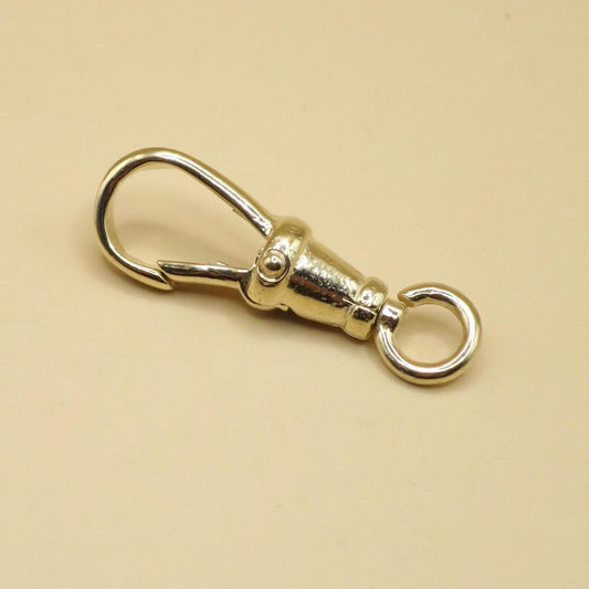 14K Yellow Gold Antique Style Swivel Clasp - Lobster Clip 22mm - LARGE