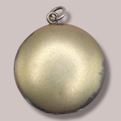Antique Victorian 14k Gold Filled Black Paste Cross Locket Pendant by J.M.F. & Company