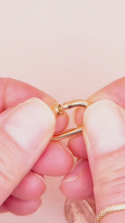 14K Yellow Gold 22x12 mm Carabiner Locking Clasp, Connector, Fastener